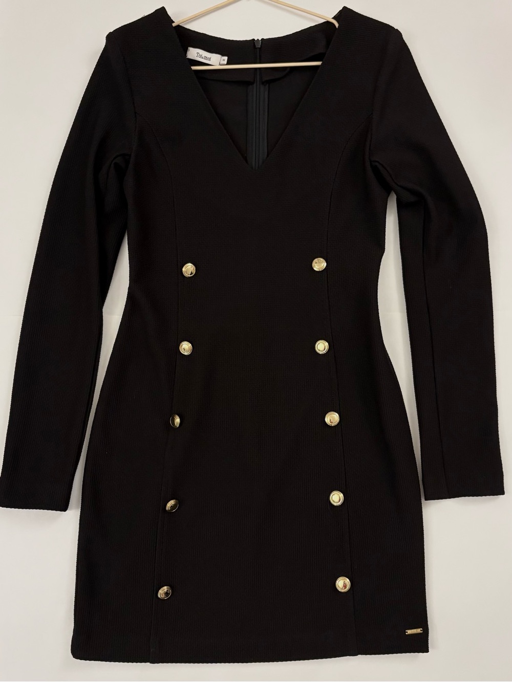 Black Long Sleeve Formal Above Knee Dress Toi & moi M(medium)